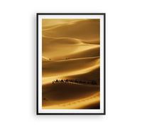 Affiche Poster 61x91cm Tableaux Image Afrique sahara chameau paysage Wall Art