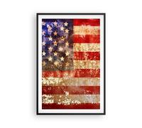 Affiche Poster 61x91cm Tableaux Image Amérique Drapeau national patriotique Art