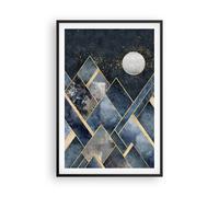 Affiche Poster 61x91cm Tableaux Image Chiffres Géométrique Montagnes Wall Art