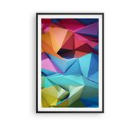 Affiche Poster 61x91cm Tableaux Image Formes futuriste géométrique Wall Art