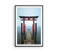 Affiche Poster 61x91cm Tableaux Image Itsukushima-Jinja Temple Parapluie Art