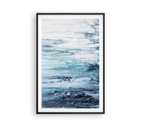 Affiche Poster 61x91cm Tableaux Image L'Abstraction Ecchymose Bleu Wall Art