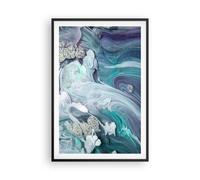 Affiche Poster 61x91cm Tableaux Image L'Abstraction En Trois Dimensions Bleu Art