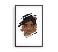 Affiche Poster 61x91cm Tableaux Image Photo Africain Moderne Portrait Wall Art