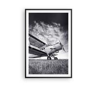 Affiche Poster 61x91cm Tableaux Image Photo Avion An-2 Noir Et Blanc Wall Art
