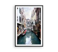 Affiche Poster 61x91cm Tableaux Image Photo Bateau pont tourisme Venise Wall Art