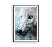 Affiche Poster 61x91cm Tableaux Image Photo Blanc Le Loup Image Wall Art