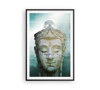 Affiche Poster 61x91cm Tableaux Image Photo Bouddha Graphisme Turquoise Wall Art