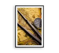 Affiche Poster 61x91cm Tableaux Image Photo Boussole aventure voyage Wall Art