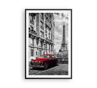 Affiche Poster 61x91cm Tableaux Image Photo Car Eiffle Rue Wall Art Decoration