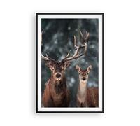 Affiche Poster 61x91cm Tableaux Image Photo Cerf renne chevreuil Wall Art