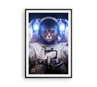 Affiche Poster 61x91cm Tableaux Image Photo cosmonaute chat Wall Art Decoration