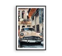 Affiche Poster 61x91cm Tableaux Image Photo Cubain Voiture Immeubles Wall Art