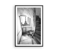 Affiche Poster 61x91cm Tableaux Image Photo Escaliers Tour Eiffel Wall Art