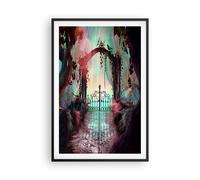 Affiche Poster 61x91cm Tableaux Image Photo Fantaisie Portail Jardin Wall Art