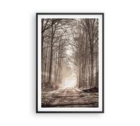 Affiche Poster 61x91cm Tableaux Image Photo forêt route arbre Wall Art