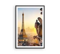 Affiche Poster 61x91cm Tableaux Image Photo Gargouilles Tour Eiffel Wall Art