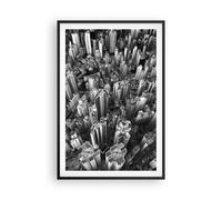 Affiche Poster 61x91cm Tableaux Image Photo Gratte Ciels Avec Montagnes Wall Art