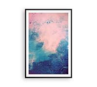 Affiche Poster 61x91cm Tableaux Image Photo L'Abstraction Rose Bleu Wall Art