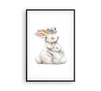 Affiche Poster 61x91cm Tableaux Image Photo Lapin Lièvre Enfants Wall Art