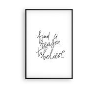 Affiche Poster 61x91cm Tableaux Image Photo Manuscrit devise croire Wall Art