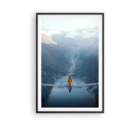 Affiche Poster 61x91cm Tableaux Image Photo Montagnes Hiver Pont Wall Art