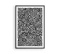 Affiche Poster 61x91cm Tableaux Image Photo Op Art. Noir Blanc Wall Art
