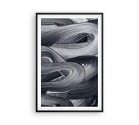 Affiche Poster 61x91cm Tableaux Image Photo Peinture Brosse Noir Wall Art