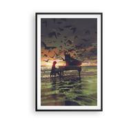 Affiche Poster 61x91cm Tableaux Image Photo piano musique Wall Art Decoration