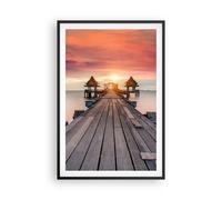 Affiche Poster 61x91cm Tableaux Image Photo Pont Bois Marche Wall Art Decoration