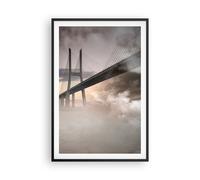 Affiche Poster 61x91cm Tableaux Image Photo pont brouillard eau Wall Art