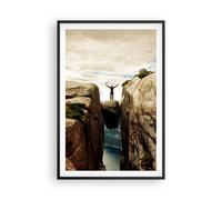 Affiche Poster 61x91cm Tableaux Image Photo Roches Pic Nuages Wall Art