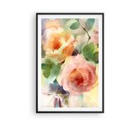 Affiche Poster 61x91cm Tableaux Image Photo rose fleur jardin Wall Art