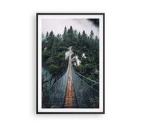 Affiche Poster 61x91cm Tableaux Image Photo Suspendu Pont Forêt Wall Art