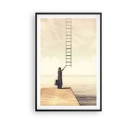 Affiche Poster 61x91cm Tableaux Image Photo Symbole Femme Échelle Wall Art