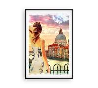 Affiche Poster 61x91cm Tableaux Image Photo Venise pont eau Wall Art Decoration