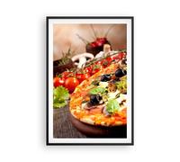 Affiche Poster 61x91cm Tableaux Image Pizza Nourriture Italie tradition Wall Art