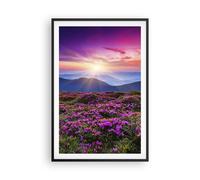 Affiche Poster 61x91cm Tableaux Image Prairie Montagne Ciel Paysage Wall Art