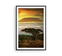 Affiche Poster 61x91cm Tableaux Image Safari la faune montagne kenya Wall Art