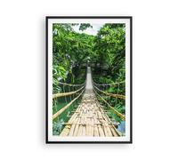 Affiche Poster 61x91cm Tableaux Image trottoir arbre bois passerelle Wall Art