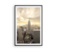 Affiche Poster 61x91cm Tableaux Image Ville Gratte-ciel Manhattan New York Art