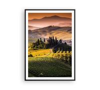 Affiche Poster 70x100cm Tableaux Image Agriculture ferme toscane vignoble Art