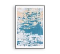 Affiche Poster 70x100cm Tableaux Image Bleu Peintures Arrière Plan Wall Art