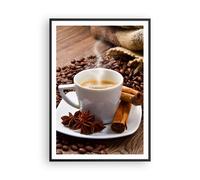 Affiche Poster 70x100cm Tableaux Image Café noir petit déjeuner chocolat Art