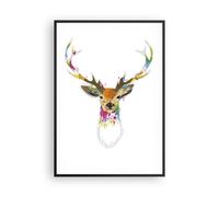 Affiche Poster 70x100cm Tableaux Image Deer imaginaire graffiti graphique Art