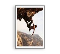 Affiche Poster 70x100cm Tableaux Image Escalade extrême montagnes Grèce Wall Art