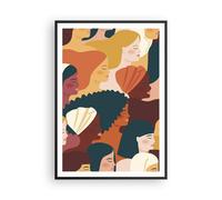 Affiche Poster 70x100cm Tableaux Image Femmes Multiculturalisme Moderne Wall Art