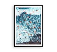 Affiche Poster 70x100cm Tableaux Image Flamants roses Caraïbes Oiseaux Wall Art