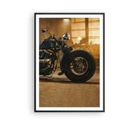 Affiche Poster 70x100cm Tableaux Image Harley-Davidson Moto Moteur Wall Art