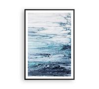 Affiche Poster 70x100cm Tableaux Image L'Abstraction Ecchymose Bleu Wall Art